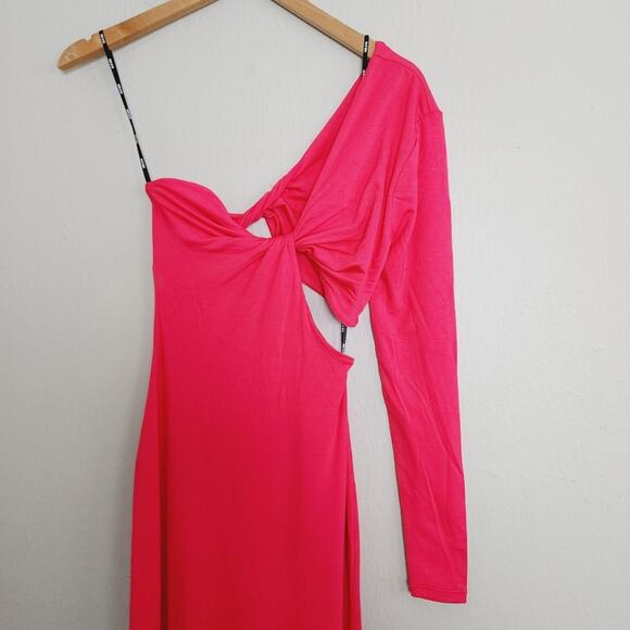 Ser.O.Ya Retrofête Ivana Coral Cutout One Sleeve Midi Dress XS NWT - Picture 7 of 12